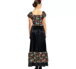 Costume Catrina abito lungo nero da donna