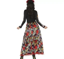 Costume Catrina con abito stampato per donna
