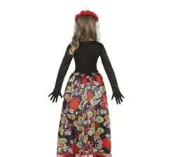 Costume Catrina con gonna lunga stampata per bambina