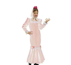 Costume chulapa o madrileña bianco per bambina