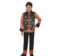 Costume cinese arancione per bambini