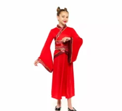 Costume cinese Hanfu rosso per ragazze