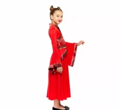 Costume cinese Hanfu rosso per ragazze