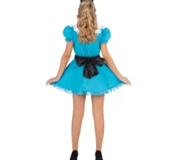 Costume classico da Alice bianco e blu per donna