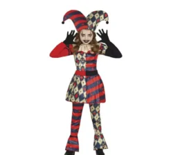 Costume classico da Arlecchino con diamanti per ragazza