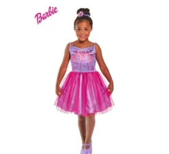 Costume classico da ballerina Barbie con copricapo per bambina