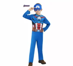 Costume classico da Capitan America con maschera per bambini