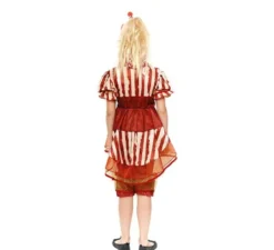 Costume classico da clown rosso per bambina