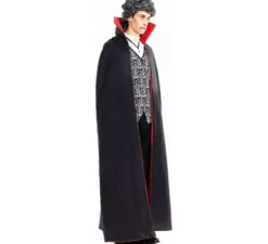 Costume classico da Dracula con mantello bicolore da uomo