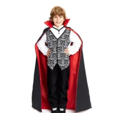 Costume classico da Dracula con mantello bicolore per bambino