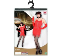 Costume classico da flapper rosso da donna