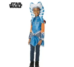 Costume classico di Ahsoka Tano di Star Wars con copricapo per ragazza