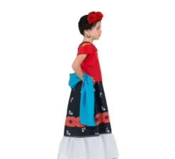 Costume classico di Frida Kahlo con copricapo per bambina e bambina