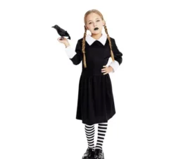Costume classico nero da ragazza sinistra per ragazze e adolescenti