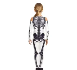 Costume completo da scheletro bianco per ragazze e adolescenti