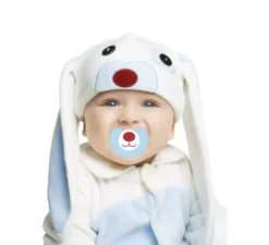 Costume coniglietto bianco e blu per bambino