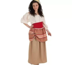 Costume contadino medievale carlota per donna