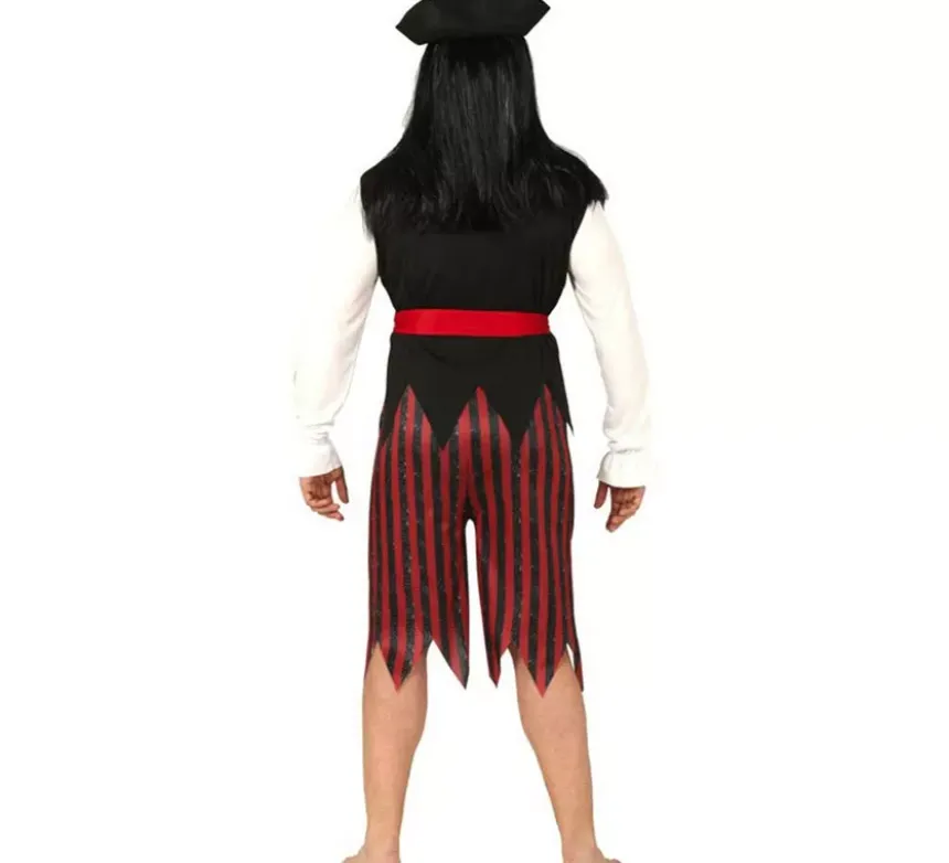 Costume corsaro a righe per uomo