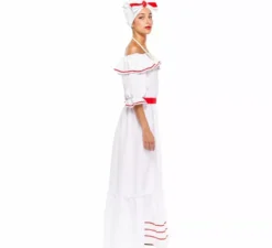 Costume cubano bianco per donna