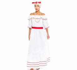 Costume cubano bianco per donna