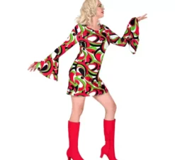 Costume da abito corto stile Groovy anni '70 da donna