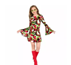 Costume da abito corto stile Groovy anni '70 da donna