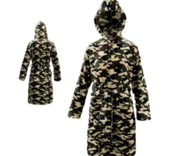 Costume da accappatoio mimetico verde per bambini