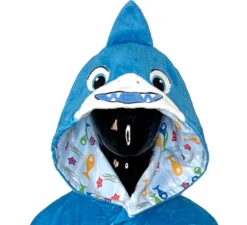 Costume da accappatoio Sandy Blue Shark per bambini