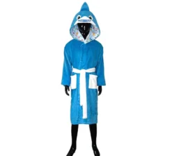 Costume da accappatoio Sandy Blue Shark per bambini