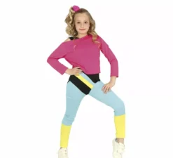Costume da aerobica anni '80 per bambina