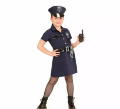 Costume da agente di polizia con manette per ragazze