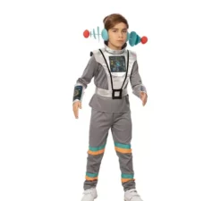 Costume da Agente spaziale grigio con braccialetti per bambino