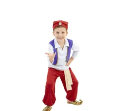 Costume da Aladino rosso e bianco per bambino