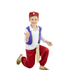 Costume da Aladino rosso e bianco per bambino