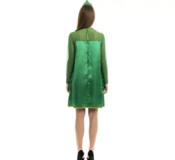 Costume da albero di Natale con volant e fascia per capelli da donna