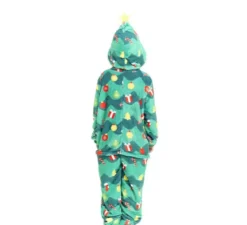Costume da albero di Natale o pigiama con cappuccio per bambini