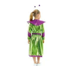 Costume da aliena verde e viola per bambina