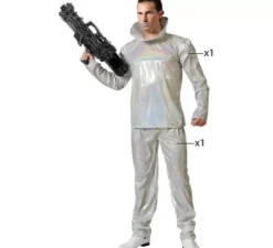 Costume da alieno argento per uomo
