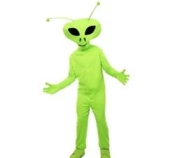 Costume da alieno classico verde con maschera per bambino