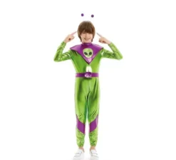 Costume da alieno verde e viola per bambino
