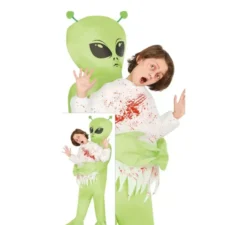 Costume da Alieno verde gonfiabile o gonfiabile per bambini