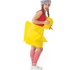 Costume da anatroccolo giallo con bretelle per adulto