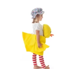 Costume da anatroccolo giallo con bretelle per bambino
