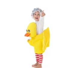 Costume da anatroccolo giallo con bretelle per bambino
