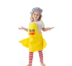 Costume da anatroccolo giallo con bretelle per bambino
