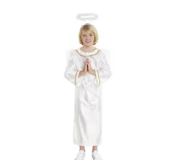 Costume da angelo con ali e aureola per neonati e bambini