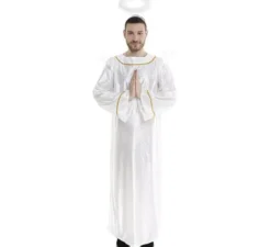 Costume da angelo con ali e aureola per uomo