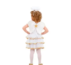 Costume da angelo glamour dorato per bambina