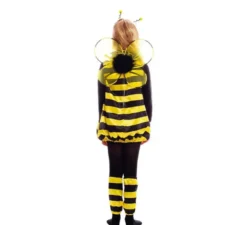 Costume da ape nero e giallo con ali per bambina