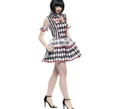 Costume da Arlecchino insanguinato per donna